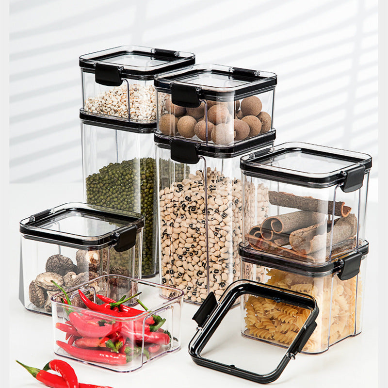 Boîte de rangement de cuisine scellée, en plastique, pour produits secs, réservoir de stockage alimentaire