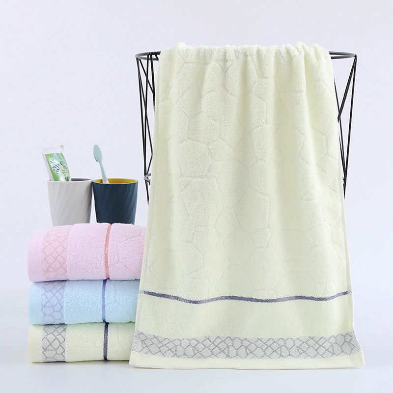 Simple Three-piece Water Cube Towel Set