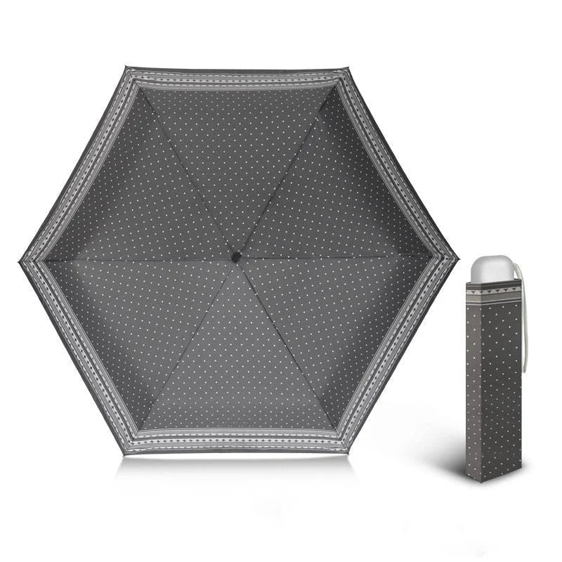 Mini Slim Automatic UV Umbrella  With 6 Ribs