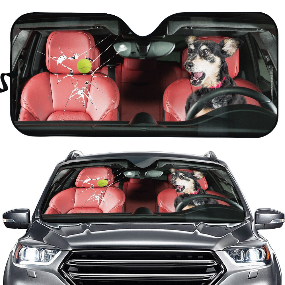 Car Sun Visor Front Windshield Sun Protection Heat Insulation Non-perforating Telescopic Curtain