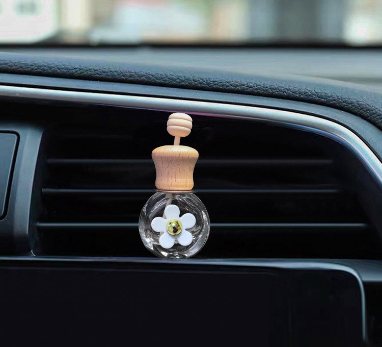 Car Five Petal Flower Outlet Perfume Empty Bottle