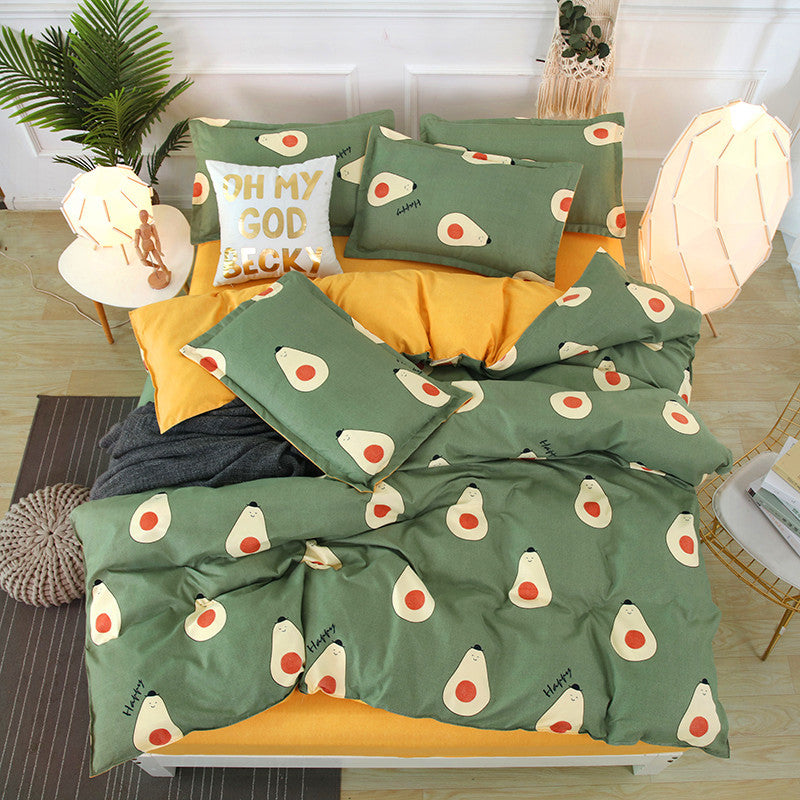 Aloe Vera Cotton Four-piece Summer New Student Dormitory Bedding