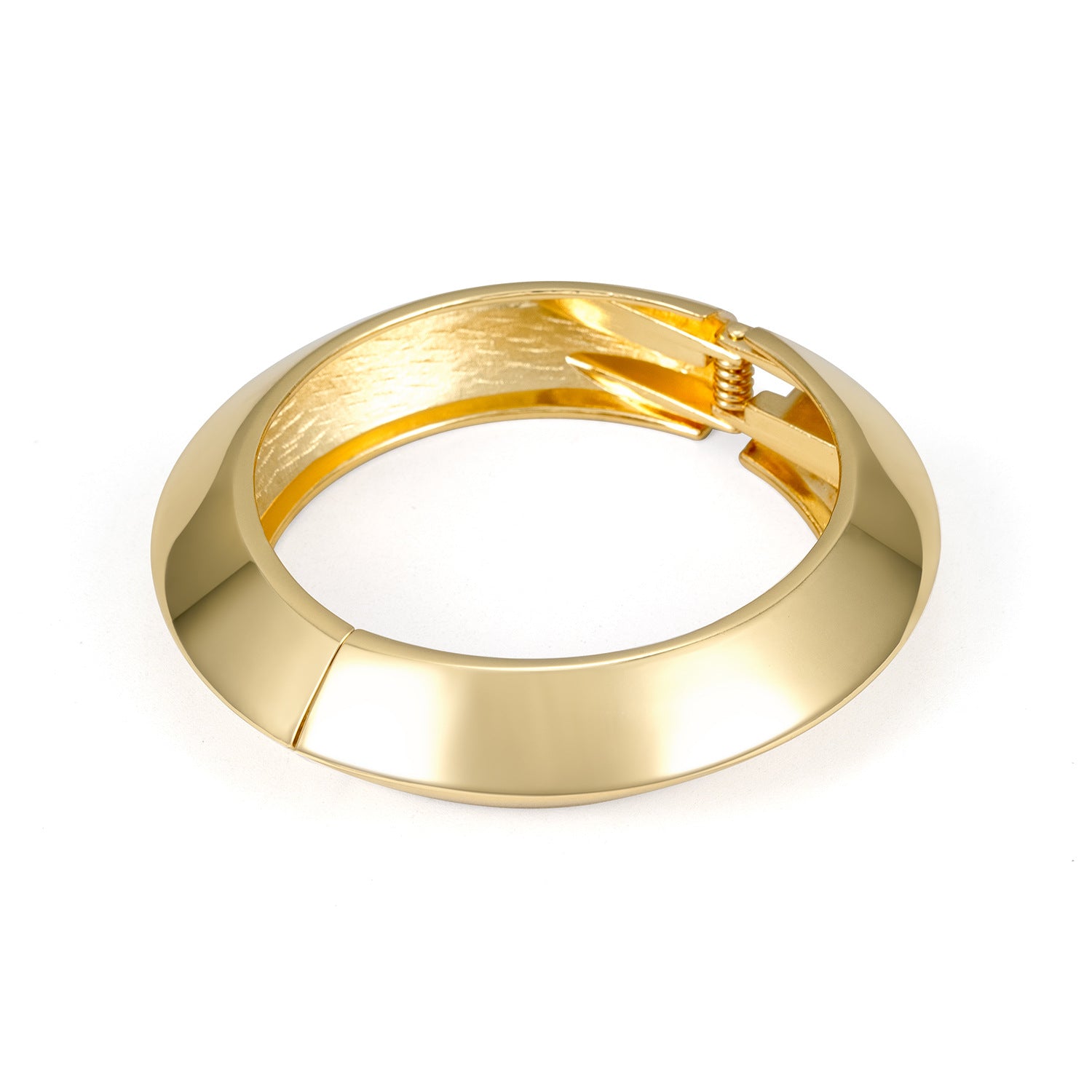 Retro Brushed Golden Simple Bracelet For Women