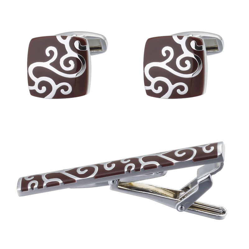 Men's High Quality French Sleeve Cufflink Tie Clip Suit