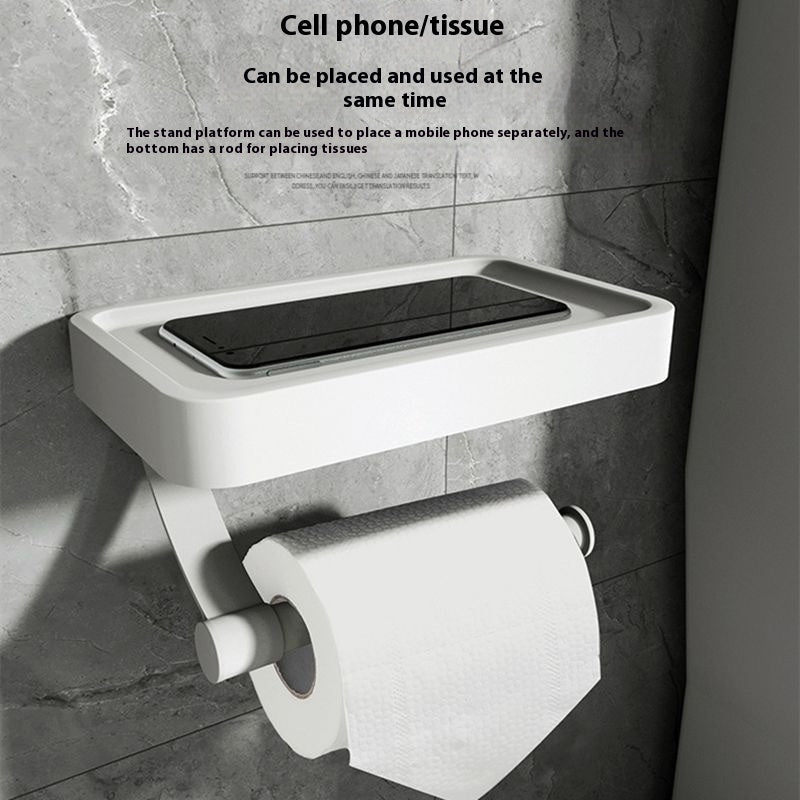 Wall-mounted Bathroom Punch-free Thickened Toilet Paper Holder