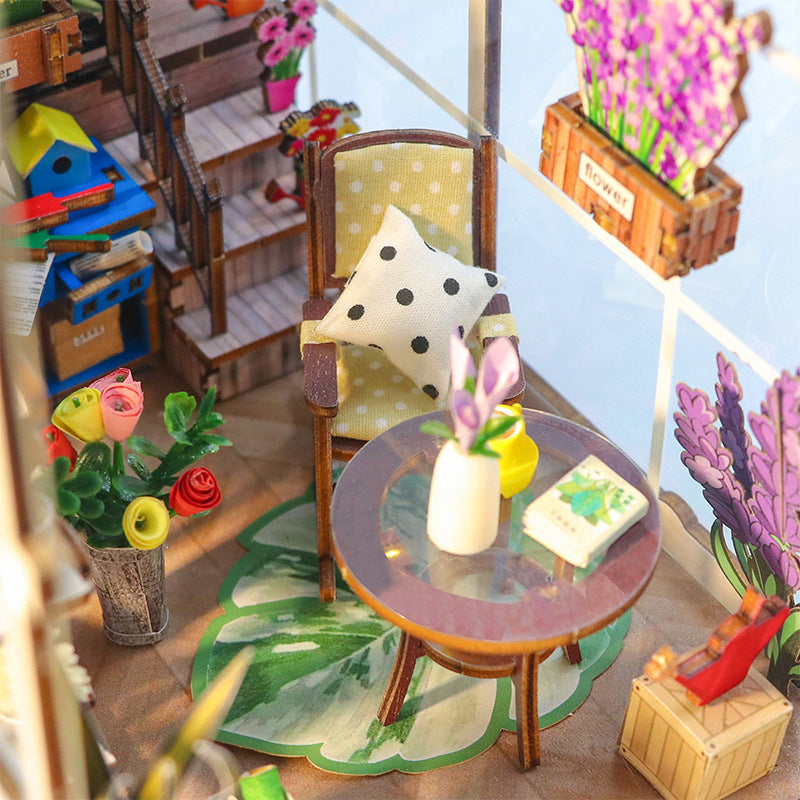 English Version Diy Hand-pasted Cottage Assembled Garden House Model Ornaments
