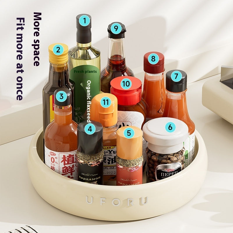 Rotating Kitchen Rack Multi-function Seasoning Plate