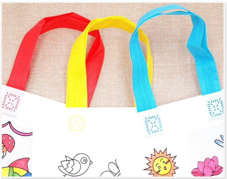 Non-woven Children's Hand-painting And Coloring Graffiti Bag