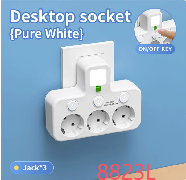 A Power Strip Extension Cord That Meets German Standards Is EU-certified And Features USB Fast Charging And A Built-in Switch