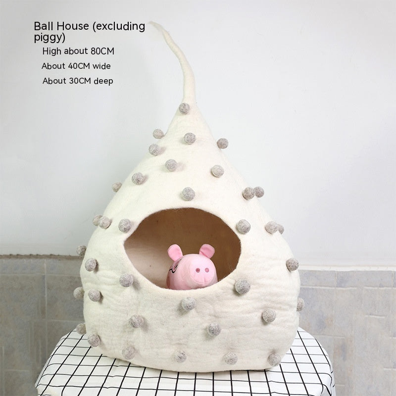 Felt Cat House Cat New Pet Wool Felt Pet Toy