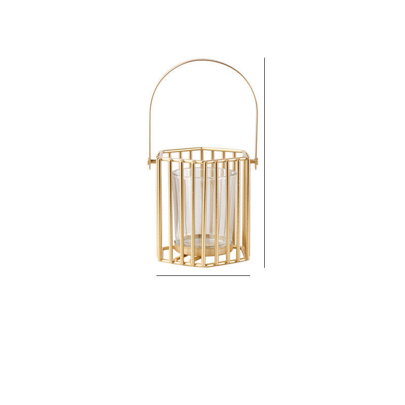 Empty Candle Cup Golden Light Luxury Creative Ornament Pumpkin Lantern
