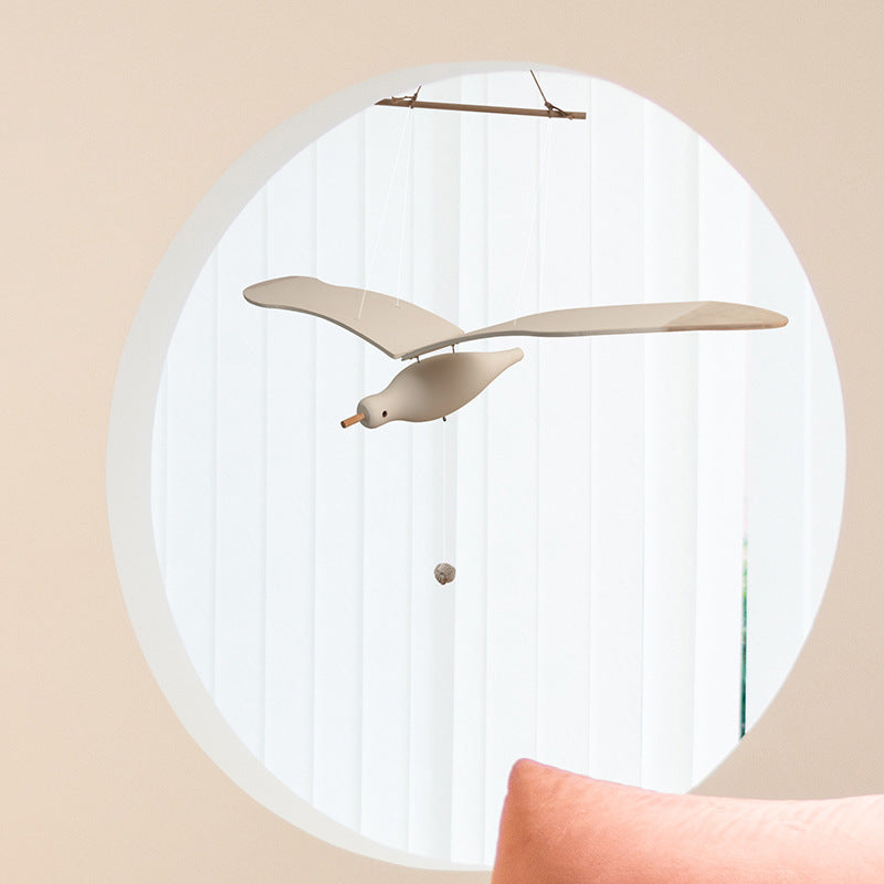 Creative Wooden Will Fly Seagull Shape Floating Window Balcony Hanging Decorations