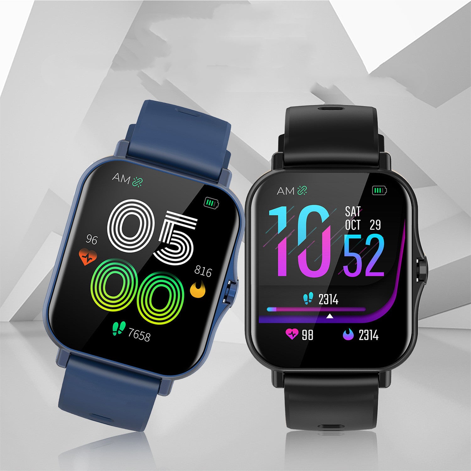 Montre connectée Bluetooth de surveillance de la fréquence cardiaque et de la tension artérielle