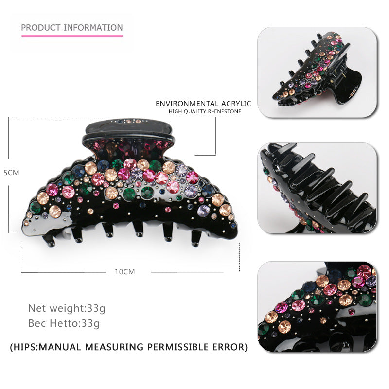 Acrylic Big Rhinestone Hair Claw Fashion