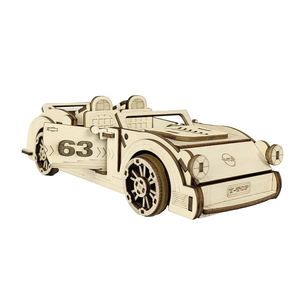Children's Pull Back Toy Car Hand-assembled