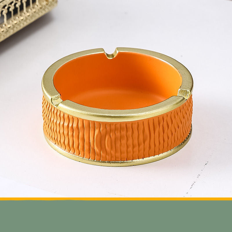 Fashion Creative Gold-painted Ceramic Ashtray Decoration Ornaments