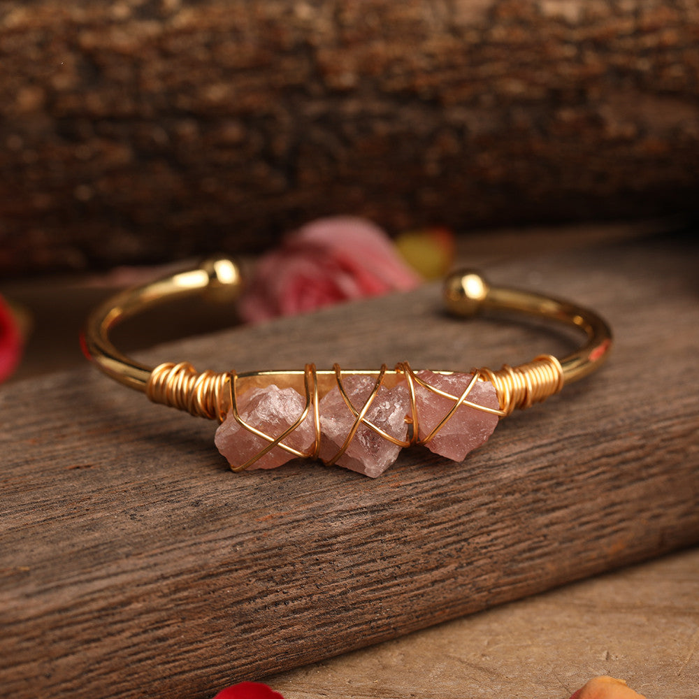 Ladies Stone Bead Amethyst Fashion Bracelet
