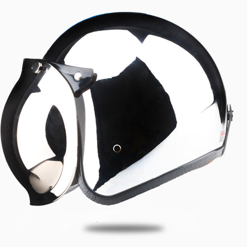 Retro Battery Electric Vehicle Helmet Mirror Reflective