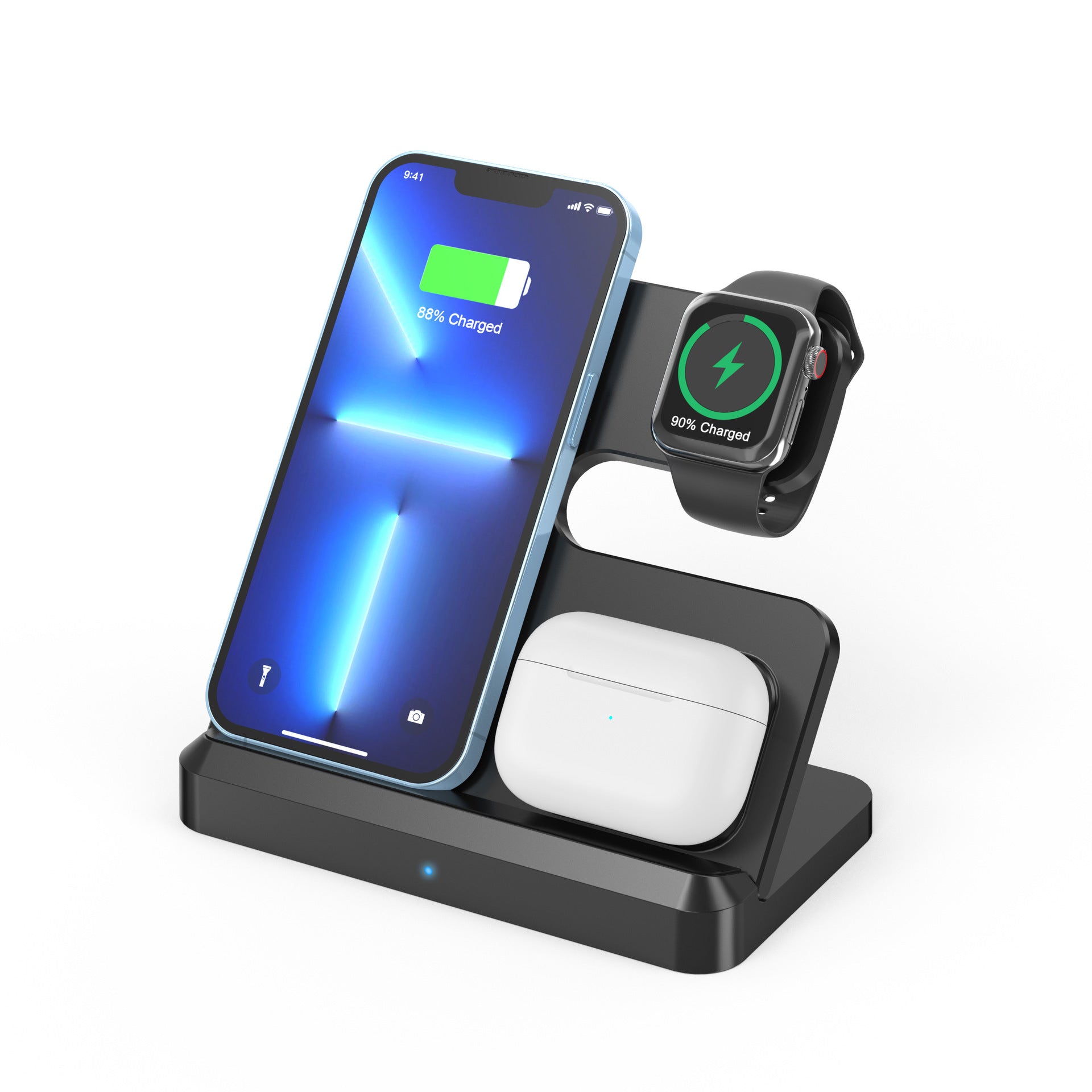 Applicable Mobile Phone Watch Wireless Charger Portable Folding Three-in-one Wireless Charger Electrical Appliances