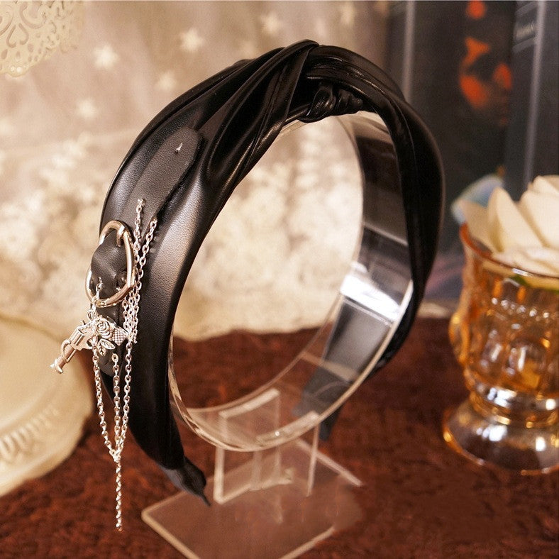 Handmade Headdress Punk Style Bow Love Black Sweet Hairpin