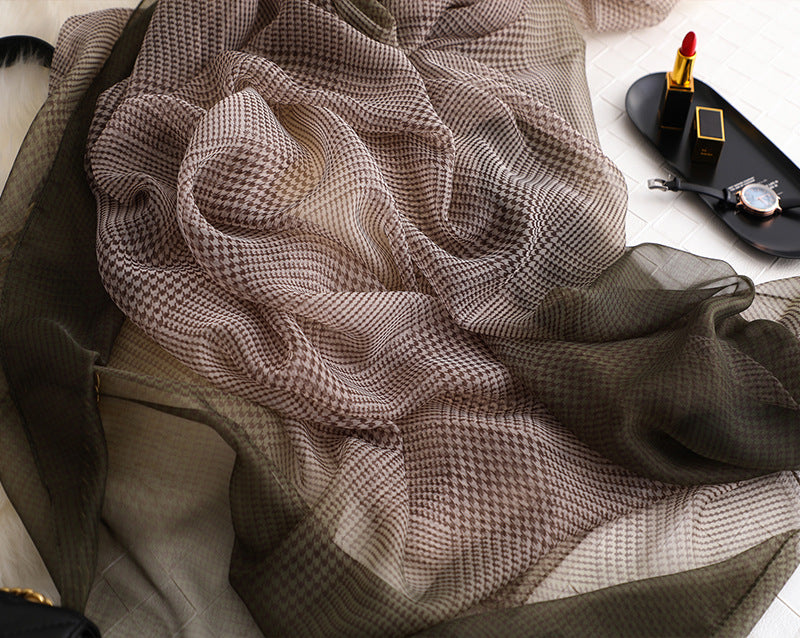 Fashion Women's Houndstooth Long Sun Shawl Scarf