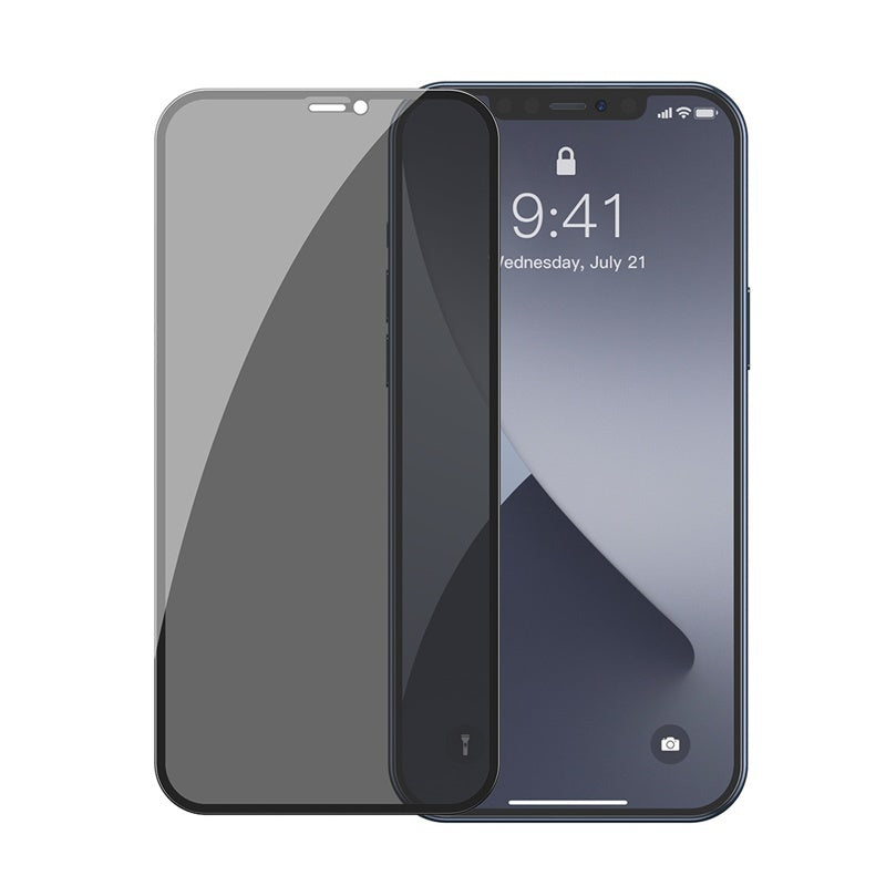 0.3mm Full Screen Curved Privacy Tempered Tempered Film For IP 5.4 Inch Two Pieces Black