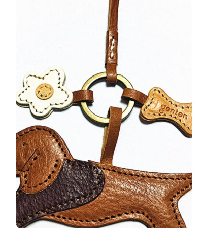 Cute Dachshund Leather Handmade Keychain Bag Charm