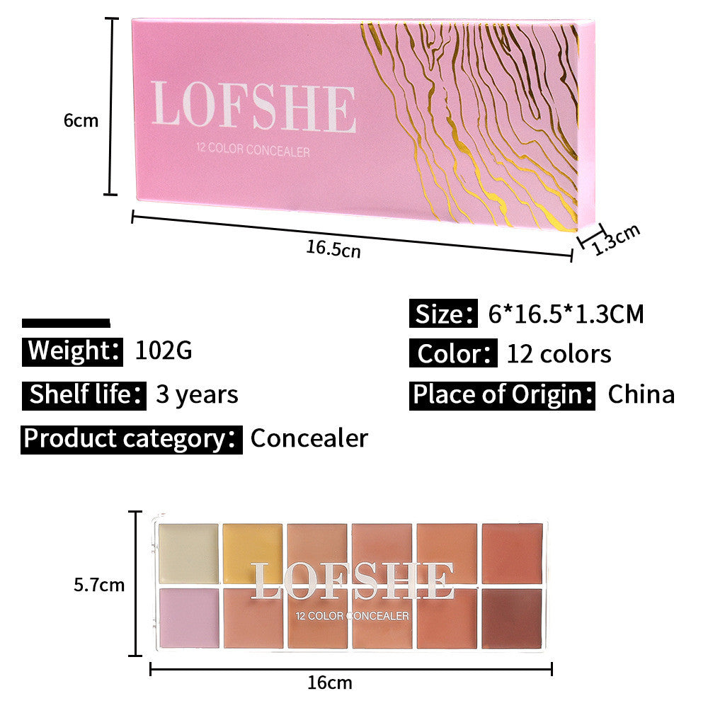 12 Shades Of Concealer Long-Lasting Nude Makeup