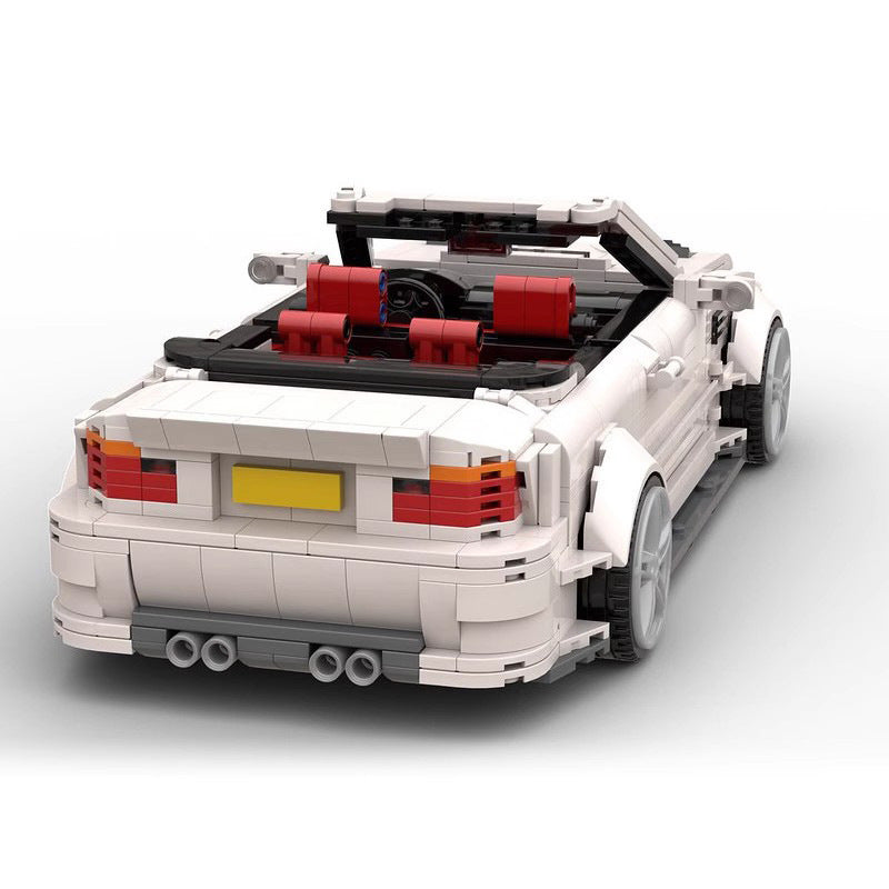 MOC Building Blocks Sports Car Racing Toy BMW E46 M3 Motorized Caravan