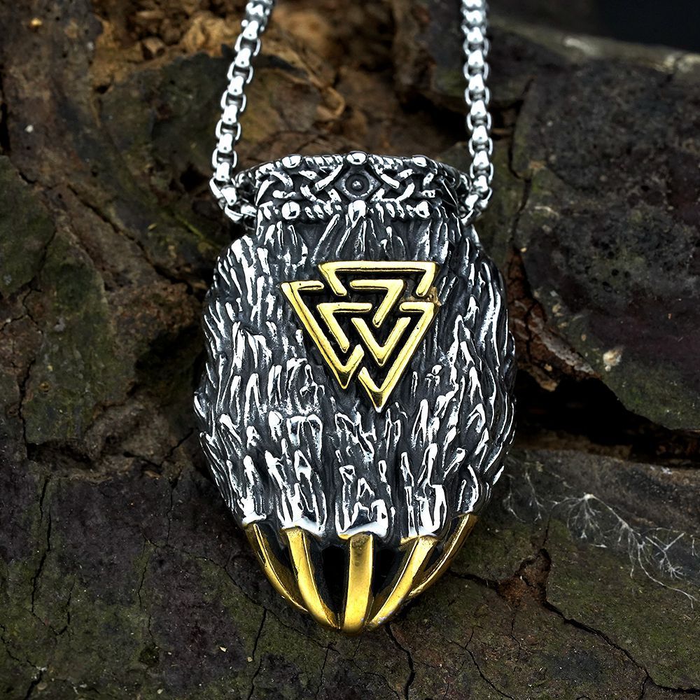 Vintage Men's Stainless Steel Ornament Titanium Steel Pendant Necklace