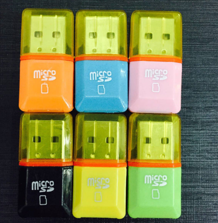 TF Diamond Card Reader Transparent Solid Color 2.0 Card Reader