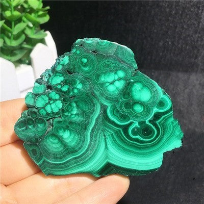 Natural Malachite Green Grinding Slice Mineral Specimen Ornamental Stone