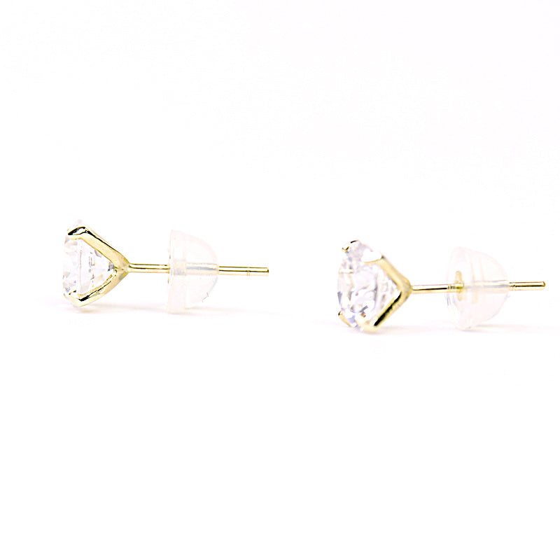 Pure Gold Diamond Stud Earrings
