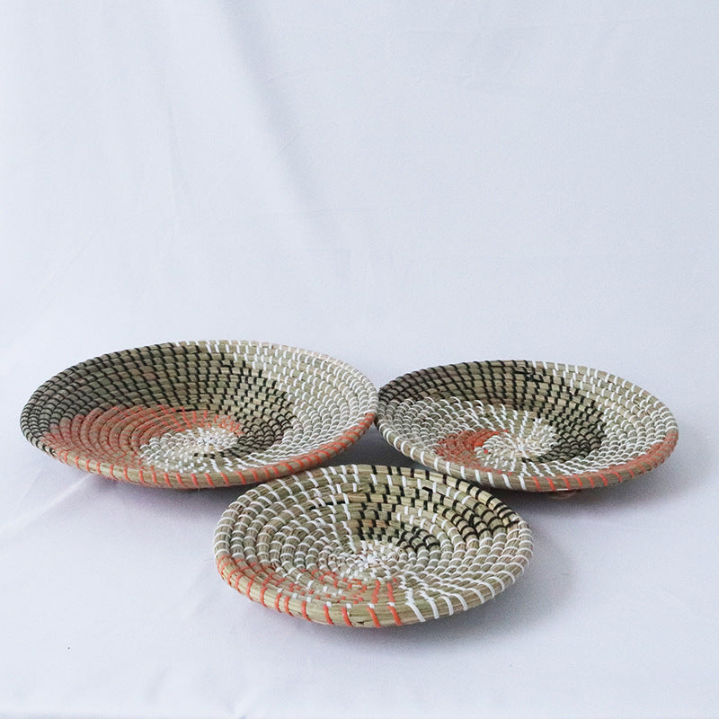Straw Decorative Plate Hanging European Ornaments