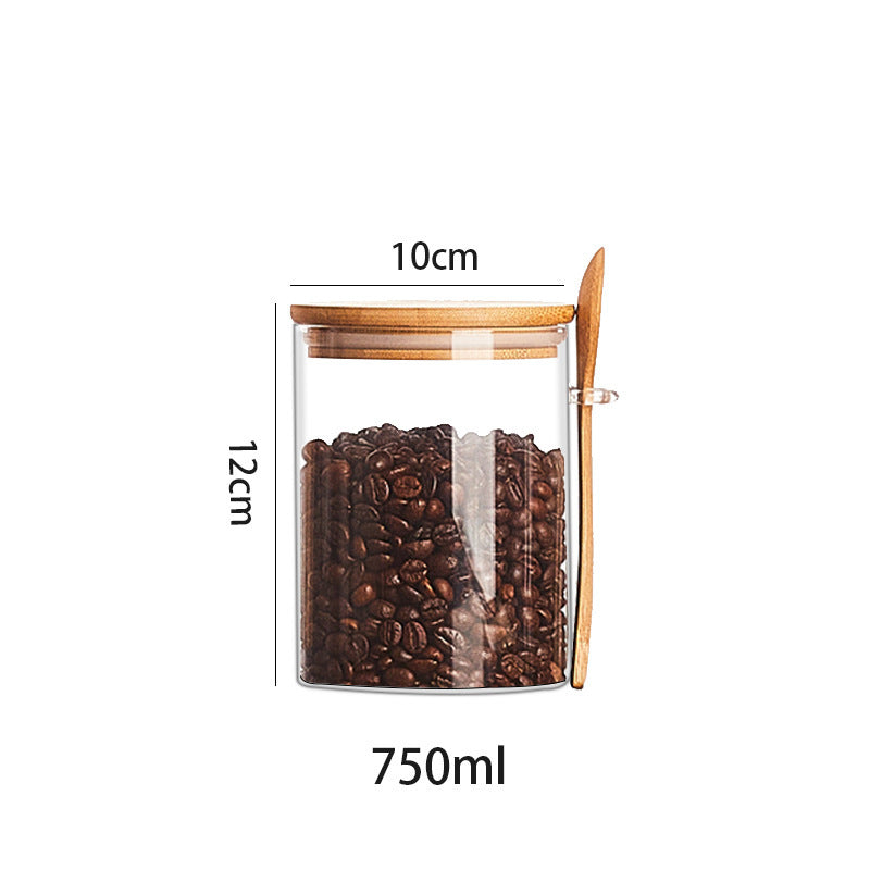 Lot de bocaux de conservation alimentaires en verre avec couvercle en bois