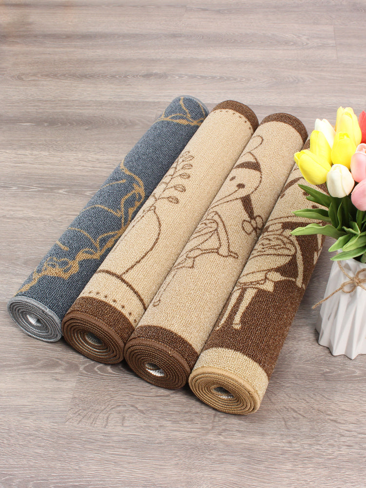 Long Strip Water Absorbent And Oil Proof Carpet Machine Washable Kitchen Floor Mat