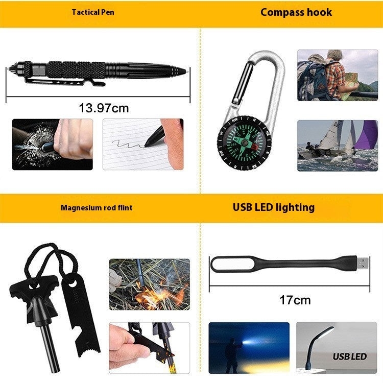 Multi-functional Outdoor Survival Equipment Tool Box 60-in-one Suit