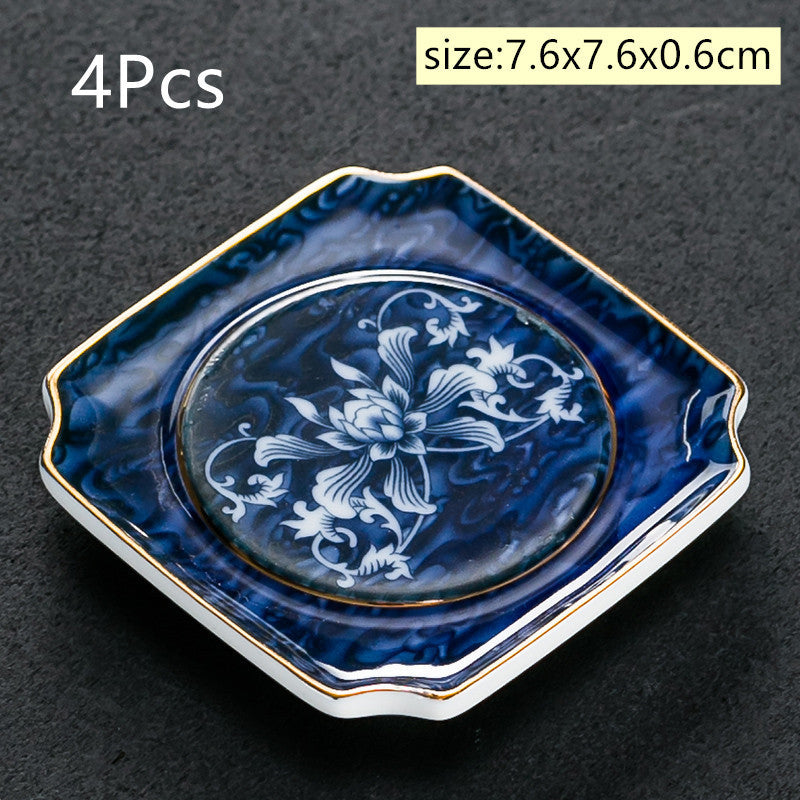 Vintage Chinese Ceramic Cup Coaster Tea Set