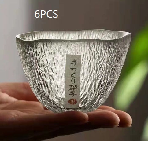 Glass Hammered Japanese Kung Fu Tea Cup