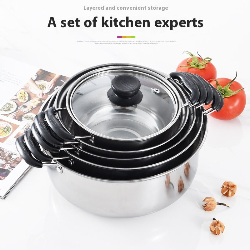 Stainless Steel Thickened Household Dual-sided Stockpot