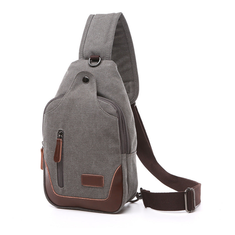 Professional manufacturers supply the new men's fashion bag wash water quality canvas bag Crossbody Bag chest