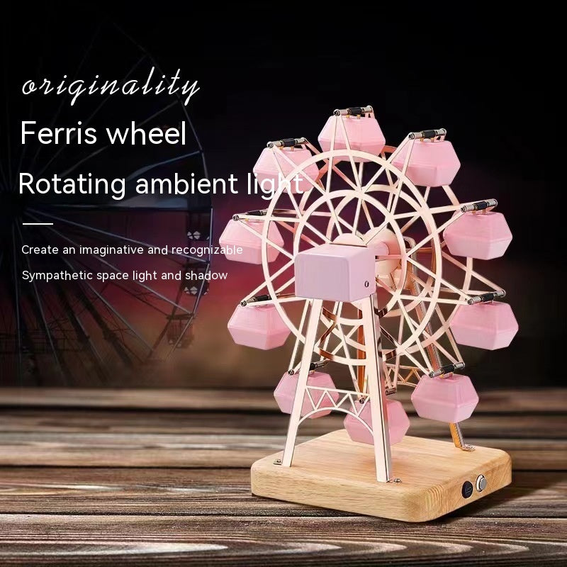 Lampe de Nuit Créative Décorative Petite Grande Roue Lampe d'Ambière Rotative