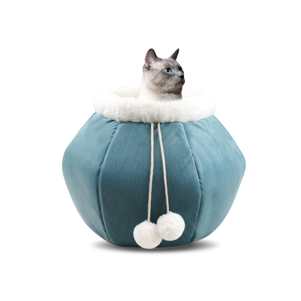 Autumn And Winter Deep Sleep Foldable Creative Fish Basket Pet Bed