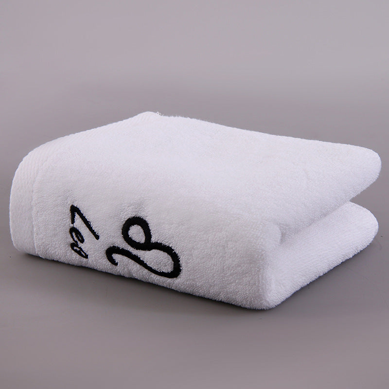 Constellation Bath Towel Plus-sized Thick Absorbent Embroidery Face Washing