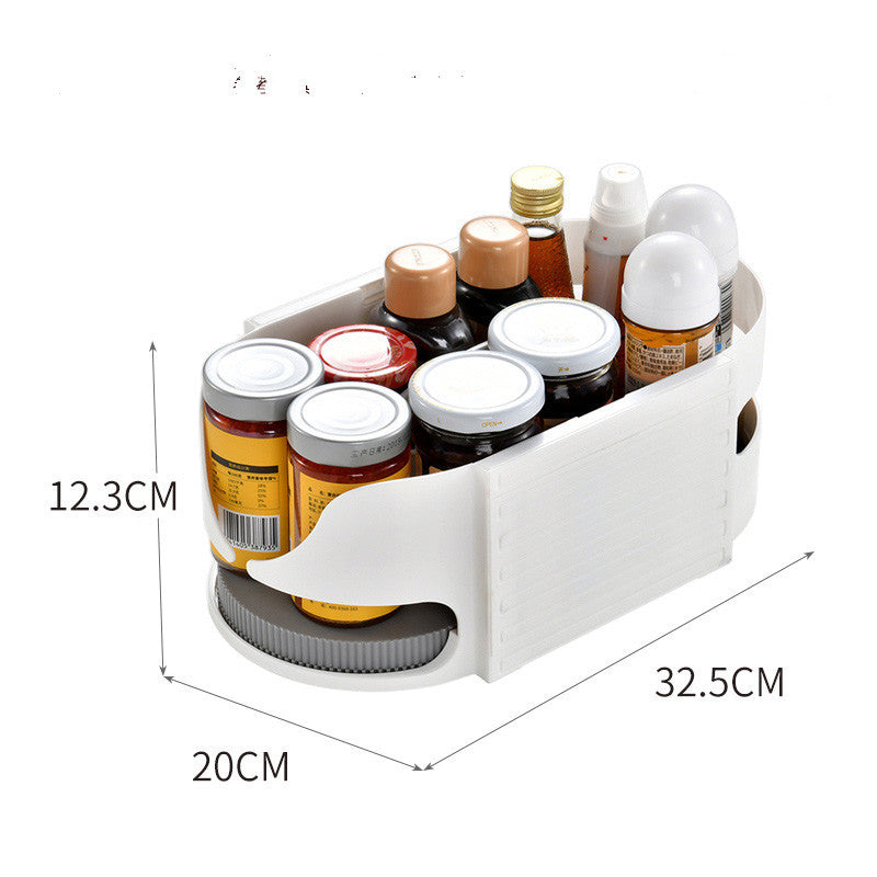 Kitchen Multifunctional Rotary Seasoning Rack Corner Storage
