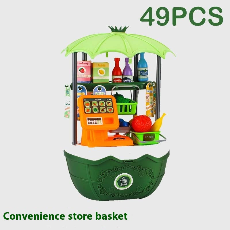 Children Play House Trolley Ice Cream Candy Car Dresser Doctor Toy Kitchen Suit