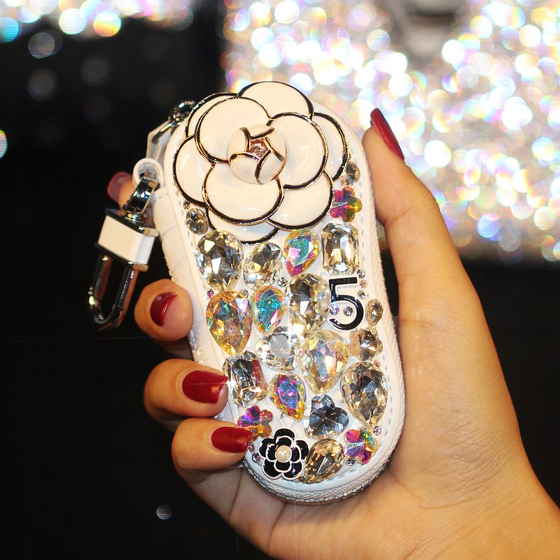 Car Camellia Key Case Cute Lady
