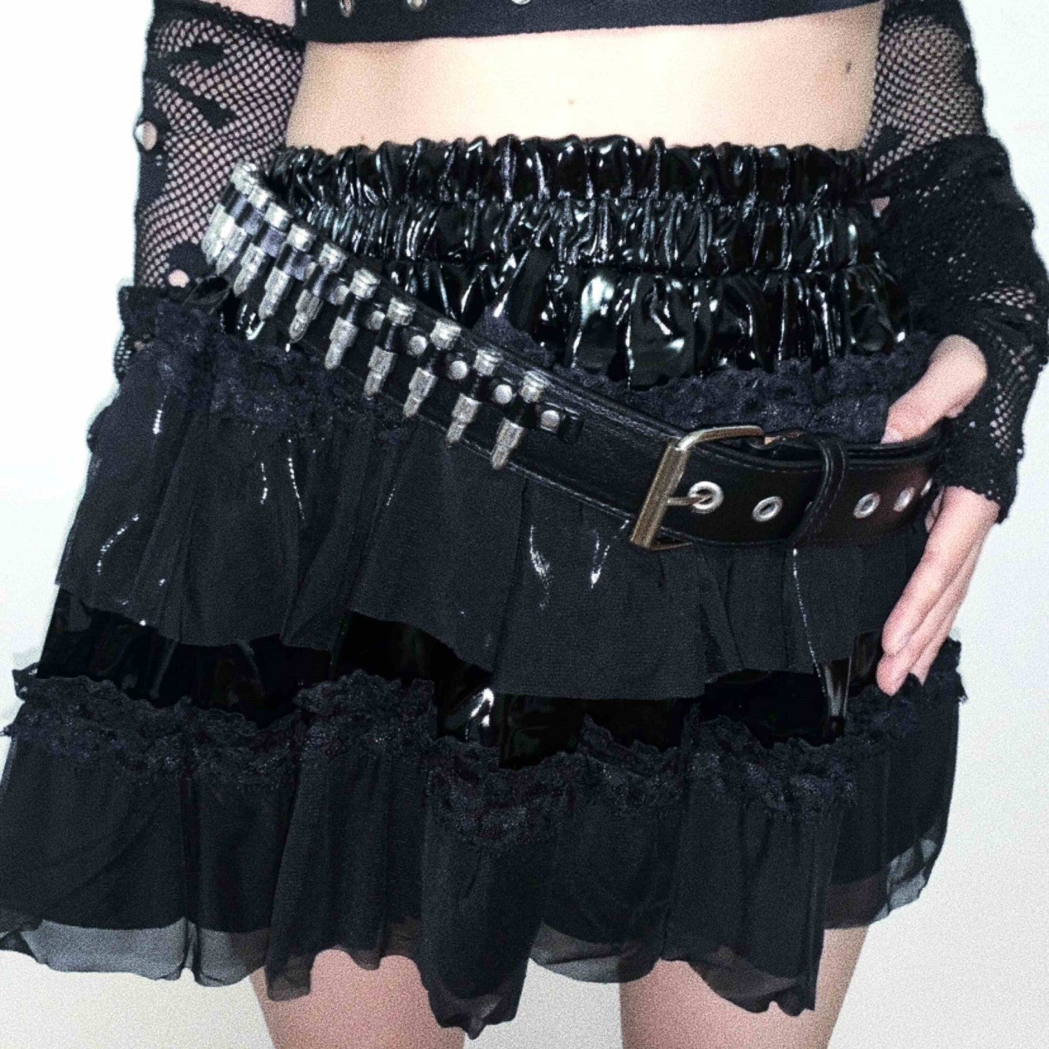 Ceinture taille basse style punk-rock