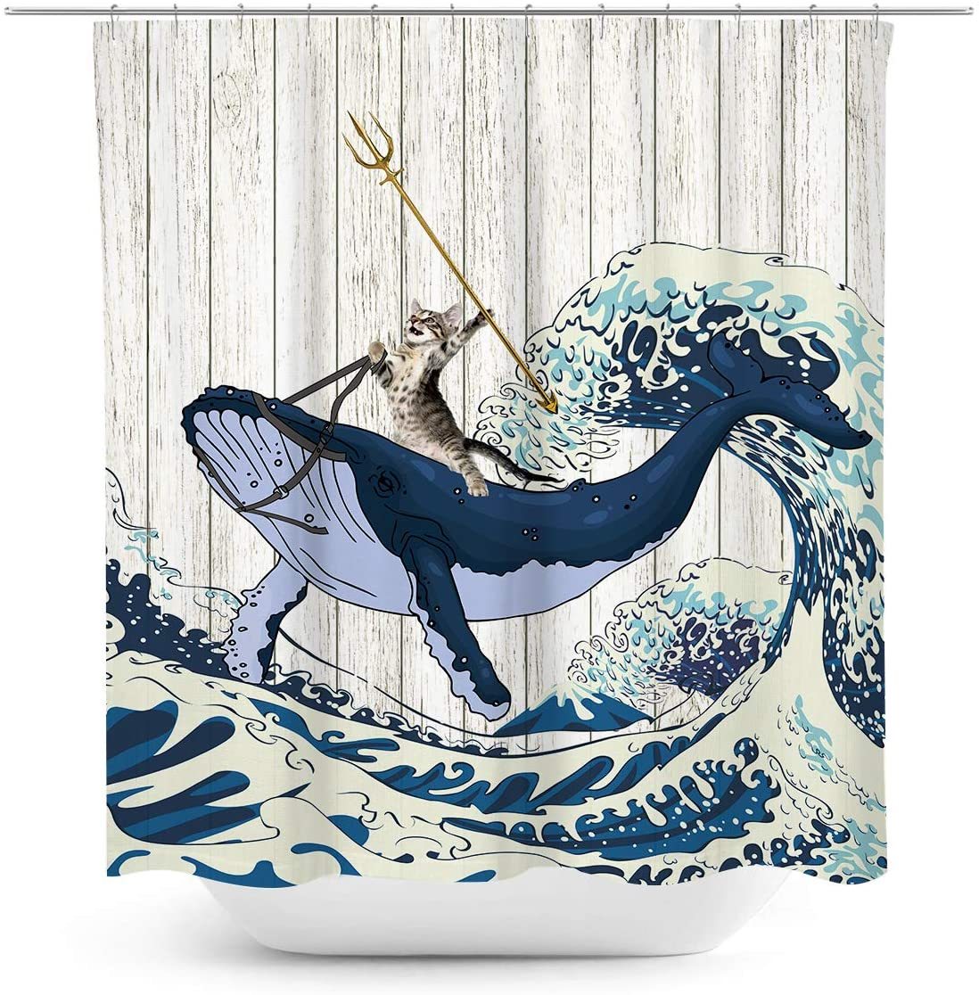 3D Polyester Digital Printing Waterproof Shower Curtain