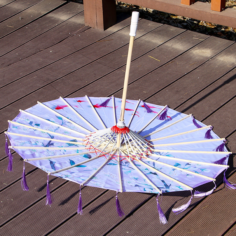Performance And Show Style Printed Silk Umbrella Oiled Paper Umbrella
